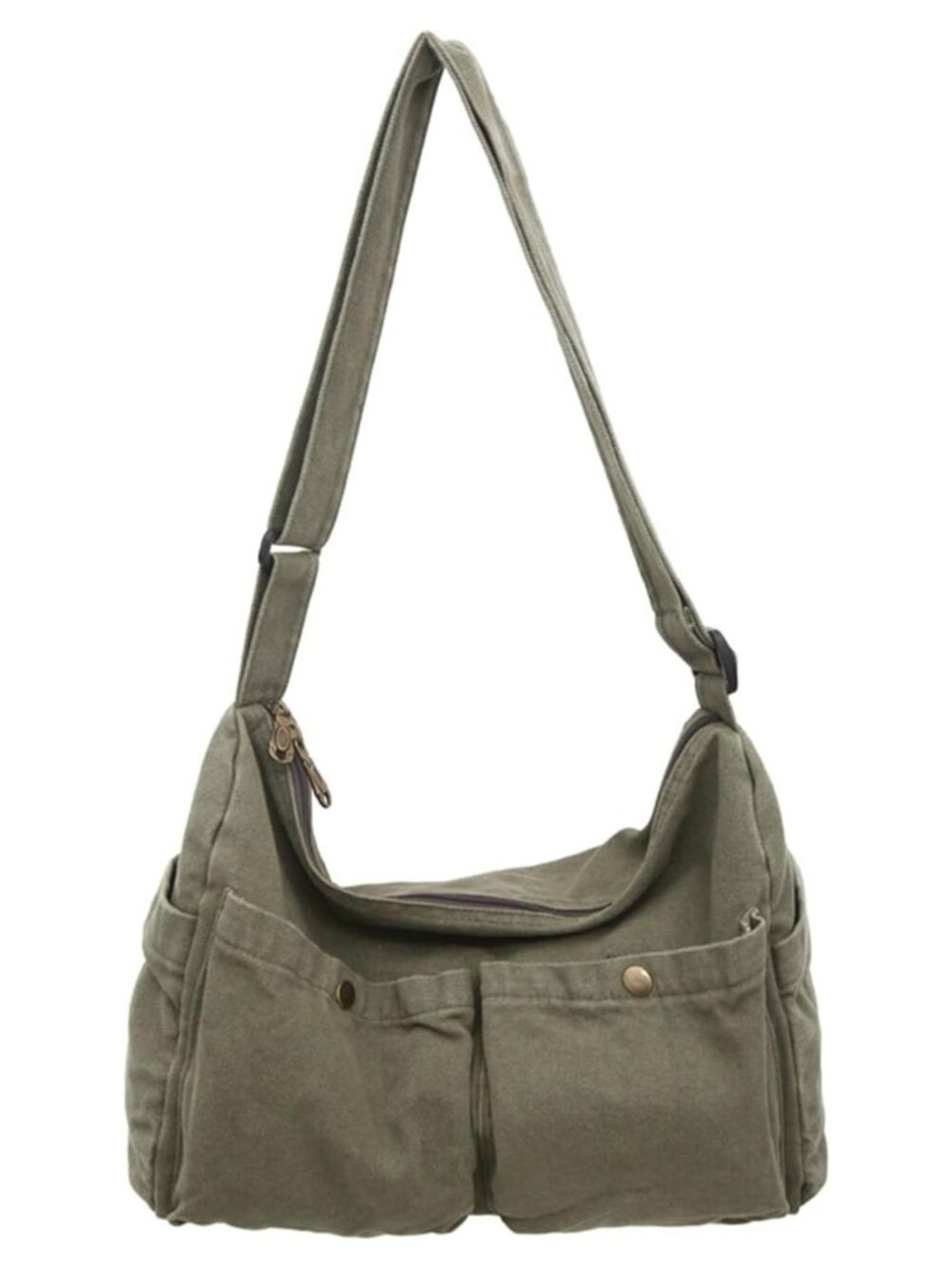 Canvas Messenger Bag Cute Crossbody Tote Adjustable Strap Multi Pocket School